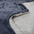 solid flannel and sherpa fleece composite flannel blanket for baby